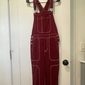 Tres Chic Red/Purple Full-length soft overalls